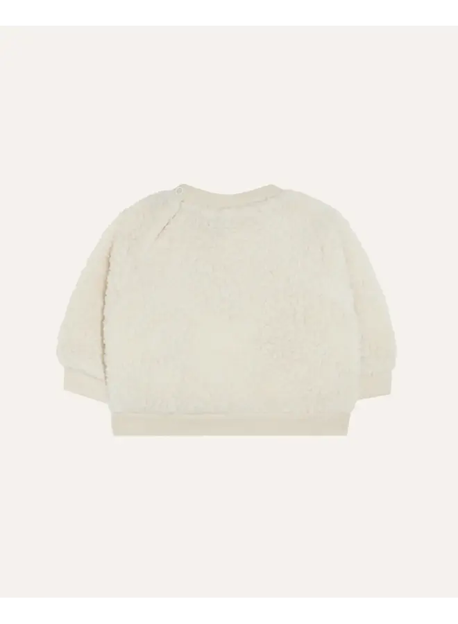 Smiling Face Baby Sweatshirt - Ecru - The Campamento