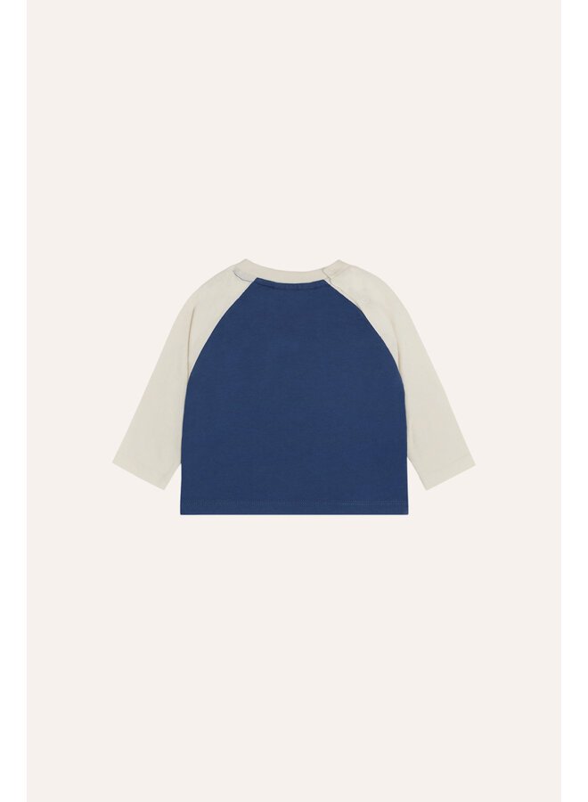 Smiling Face Baby Tshirt - Blue - The Campamento