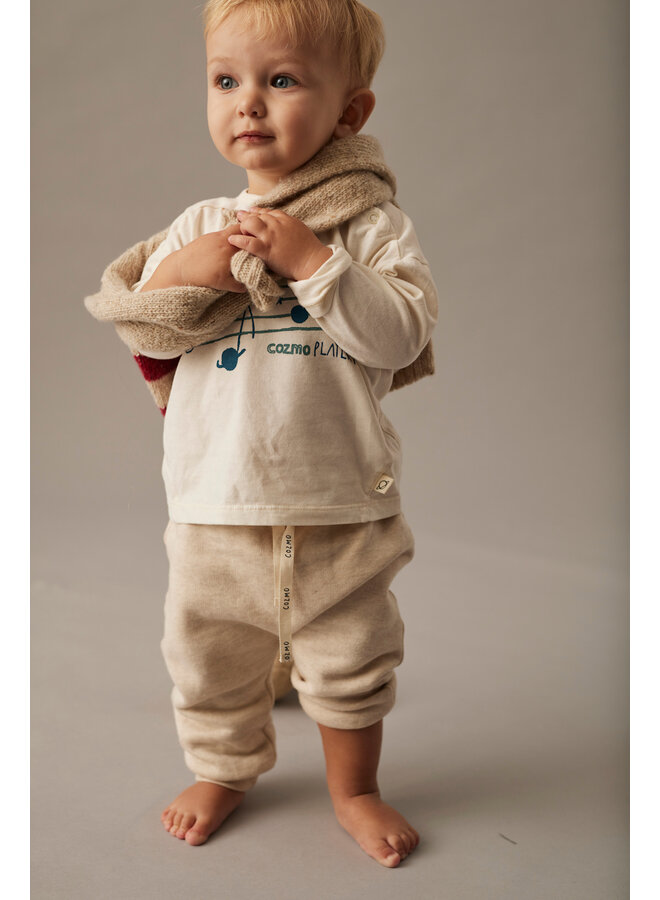Fleece Pants - Stone - My Little Cozmo