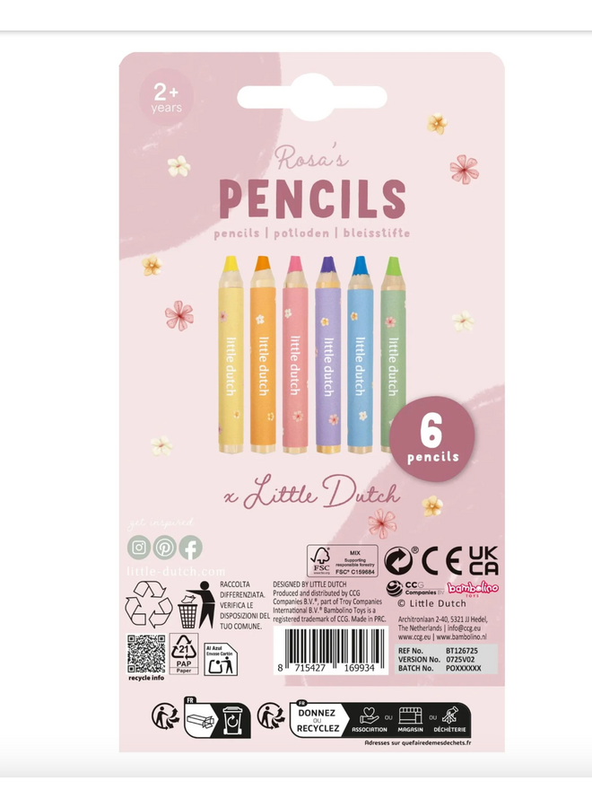 Potloden - Rosa - Little Dutch