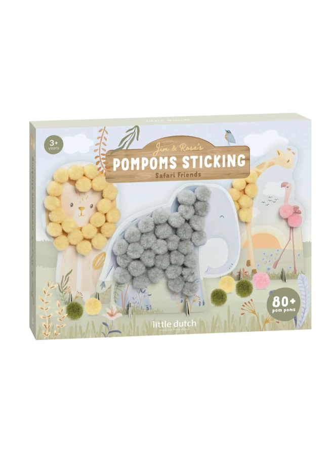 Knutselset Pompom - Safari - Little Dutch