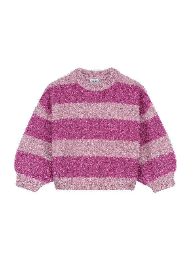 Pink Glitter Stripe Sweater - Daily Brat