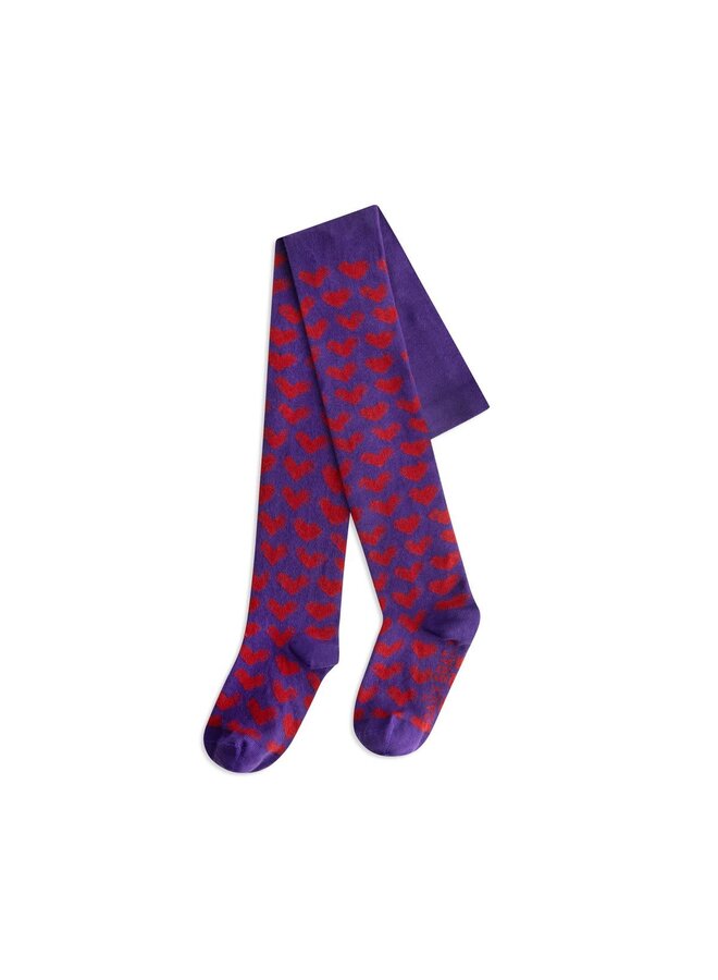 Heart Tights Purple - Daily Brat
