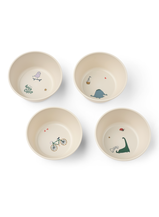Cees Bowl 4-Pack - Tamtam / Sandy - Liewood