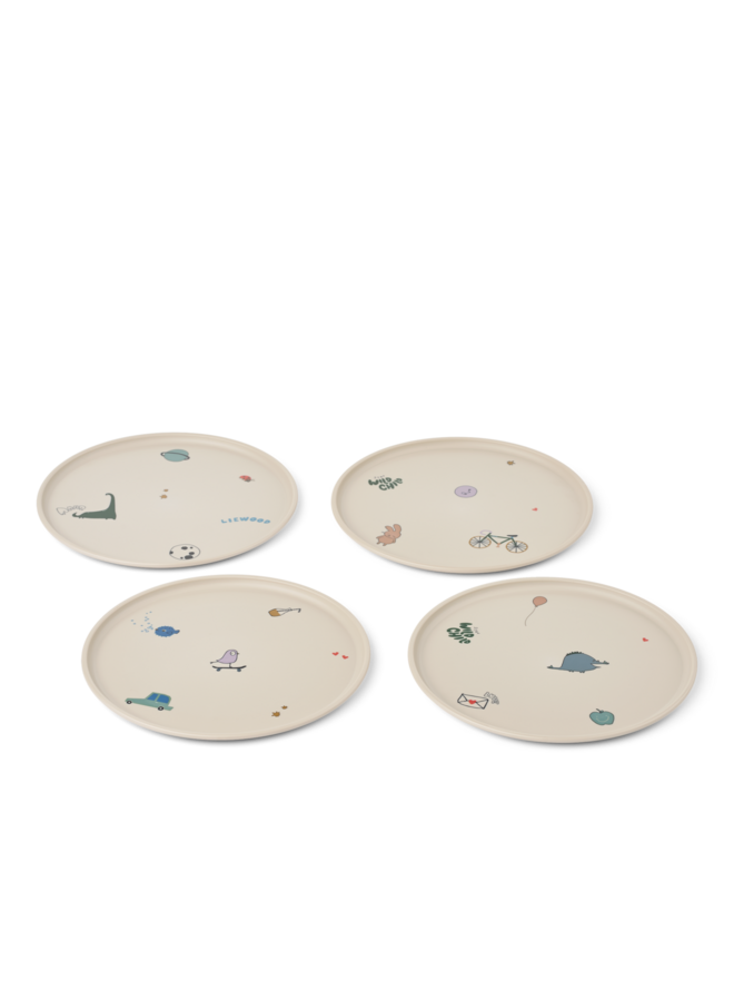Remco Plate 4-Pack - Tamtam / Sandy - Liewood