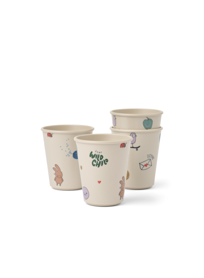 Lana Cup 4-Pack - Tamtam / Sandy - Liewood