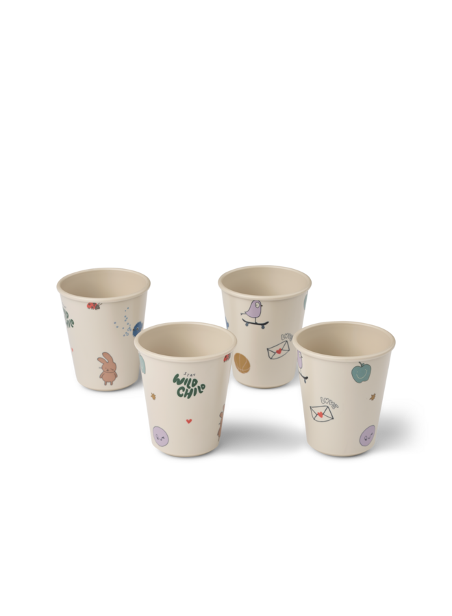 Lana Cup 4-Pack - Tamtam / Sandy - Liewood