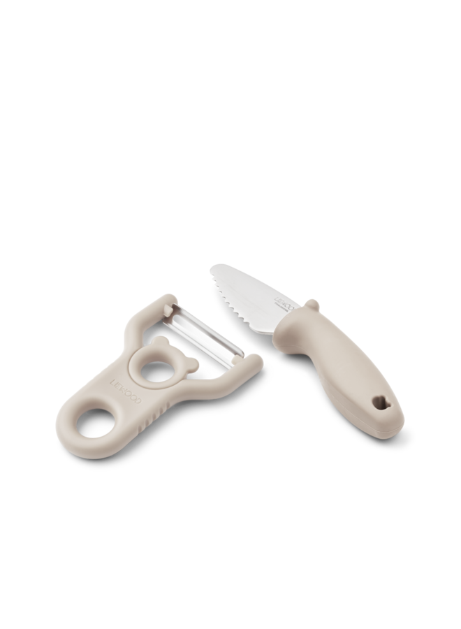 Pertense Peeler & Knife Set - Sandy - Liewood