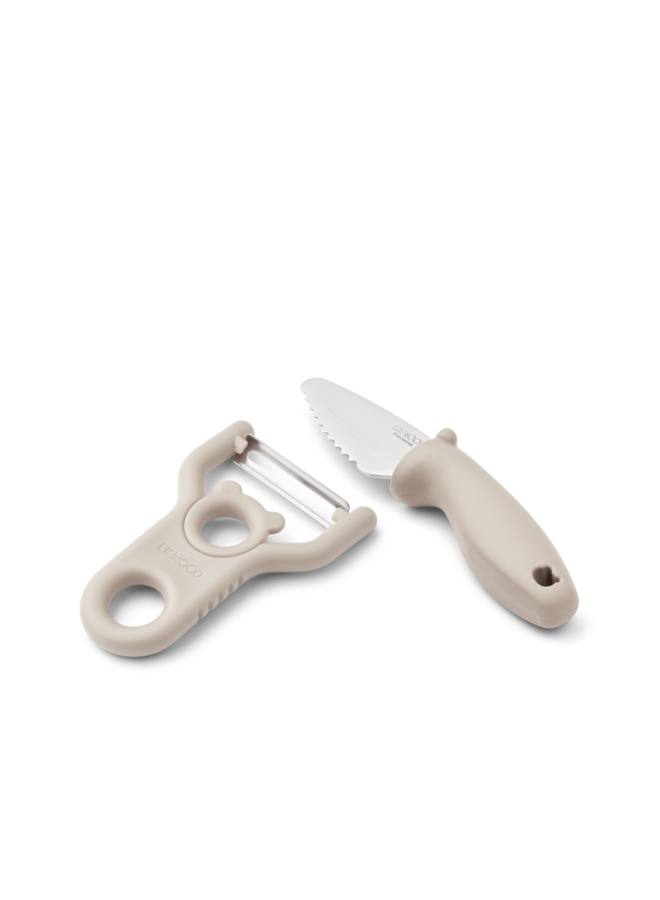 Pertense Peeler & Knife Set - Sandy - Liewood