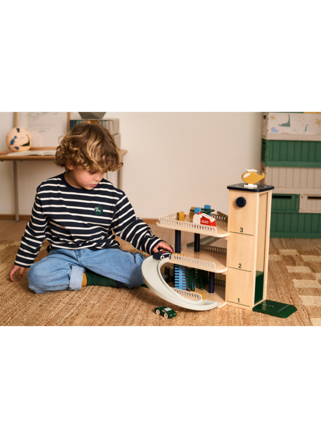 Weston Printed Storage Box M 2-pack - Dino roar / Sandy - Liewood