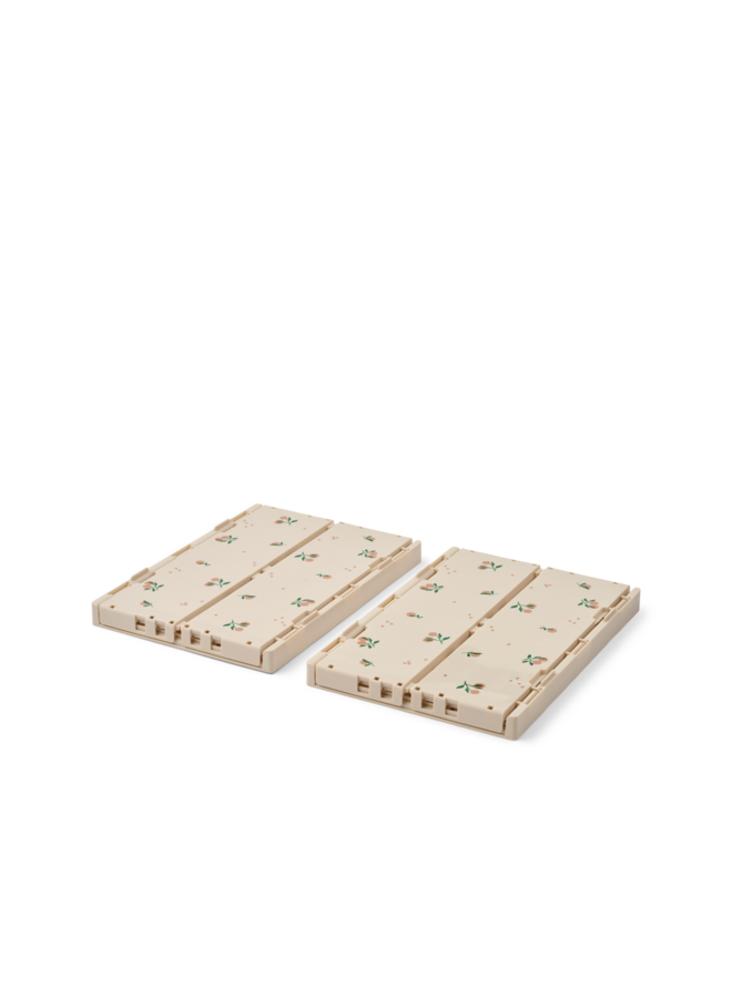 Weston Printed Storage Box M 2-pack - Peach / Sea shell - Liewood