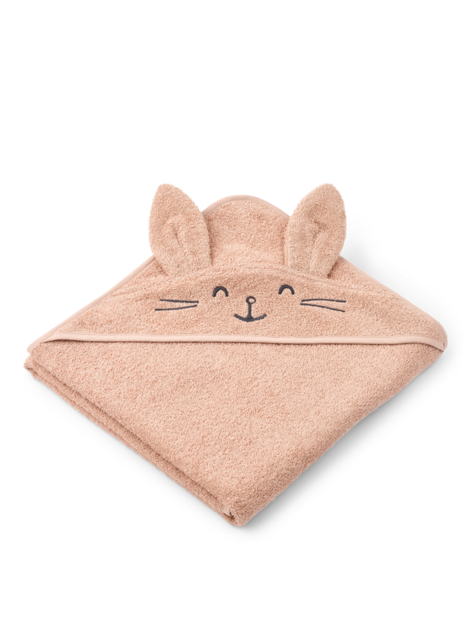 Augusta Rabbit Hooded Towel - Pale tuscany - Liewood