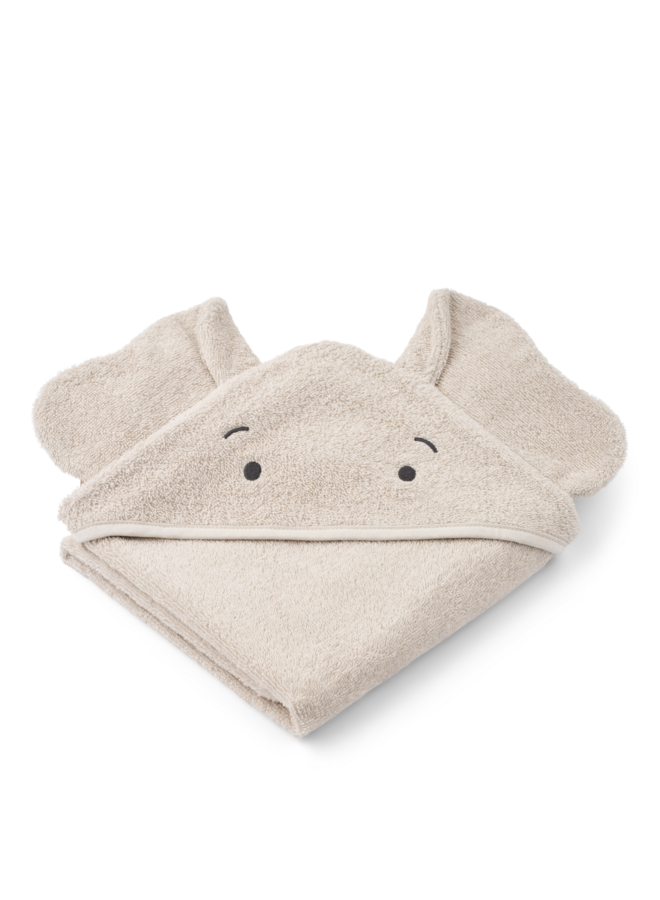 Albert Elephant Hooded Towel - Sandy - Liewood