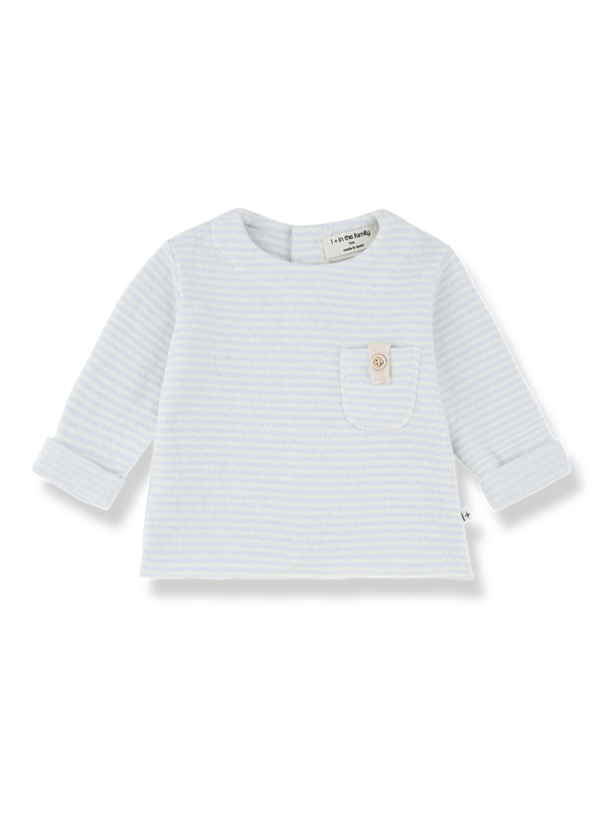Belfort L.Sleeve Pocket T-Shirt - Ciel - 1+ In The Family
