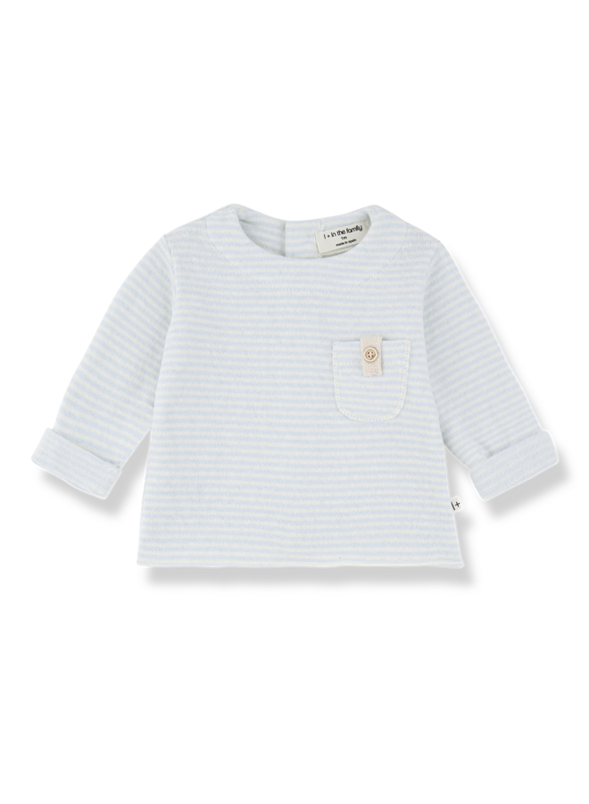 Belfort L.Sleeve Pocket T-Shirt - Ciel - 1+ In The Family