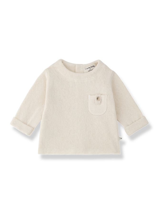 Brantes L.Sleeve Pocket T-Shirt - Ecru - 1+ In The Family