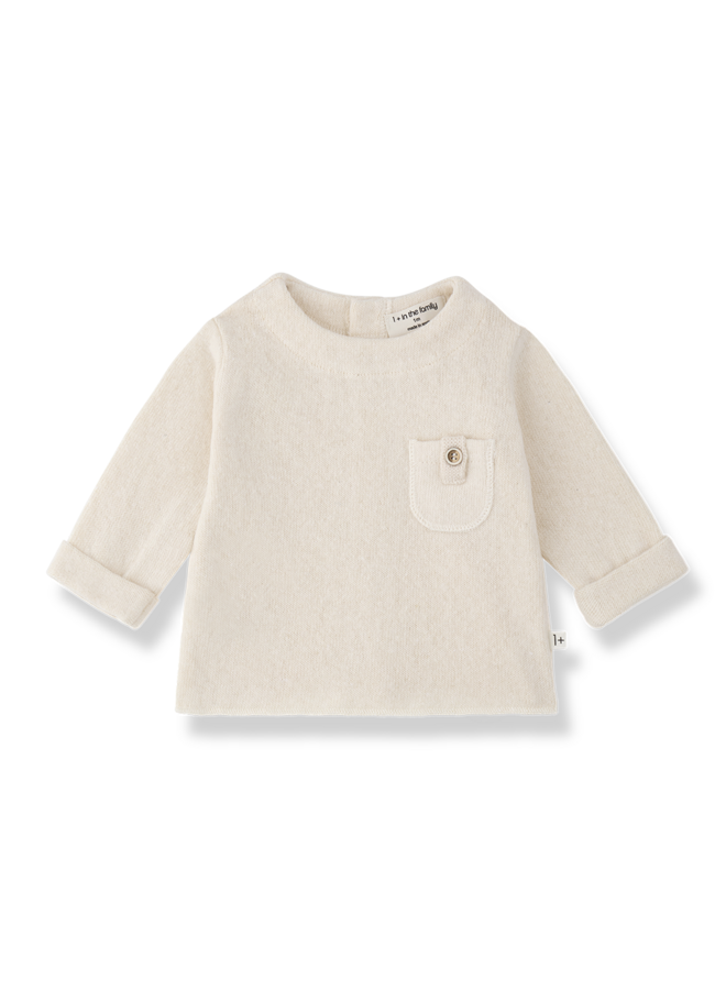 Brantes L.Sleeve Pocket T-Shirt - Ecru - 1+ In The Family