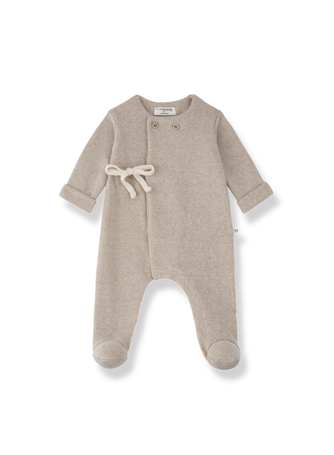 Havre Jumpsuit W/Feet - Beige - 1+ In The Family