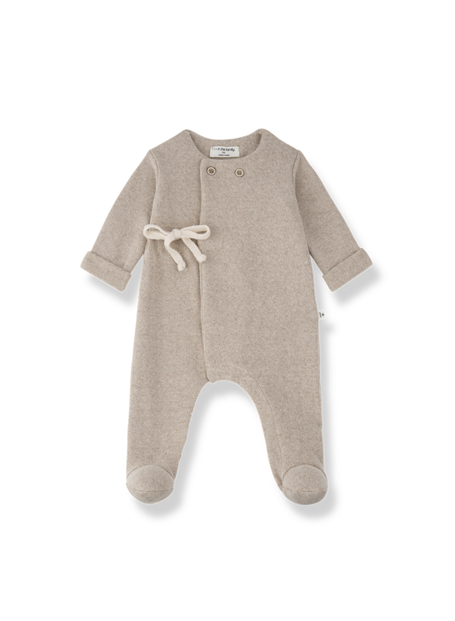 Havre Jumpsuit W/Feet - Beige - 1+ In The Family