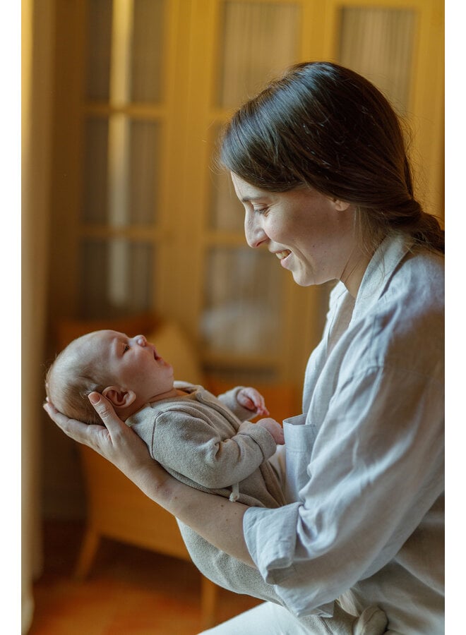 Havre Jumpsuit W/Feet - Beige - 1+ In The Family