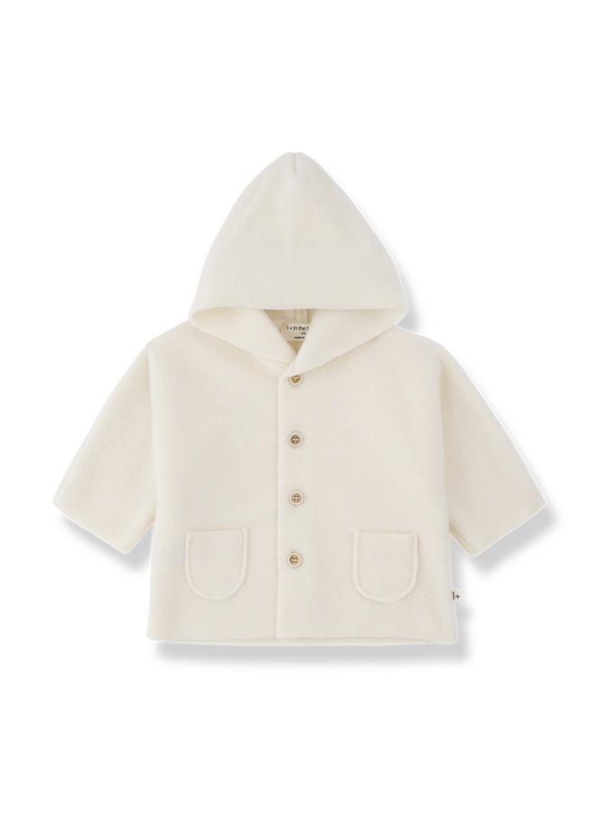 Menton Hooded Jacket - Ecru - 1+ In The Family