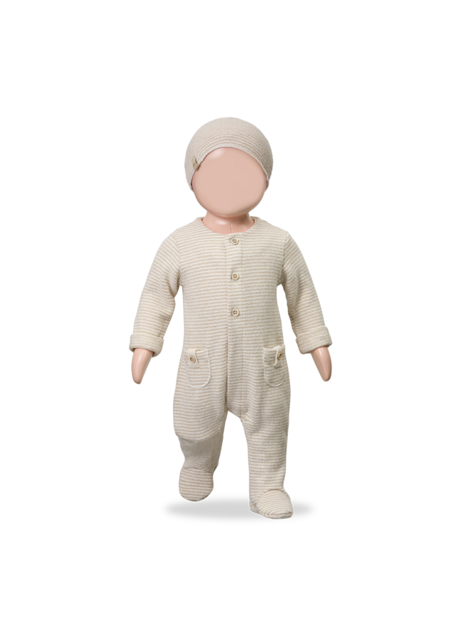 Metz Jumpsuit W/Feet - Beige - 1+ In The Family