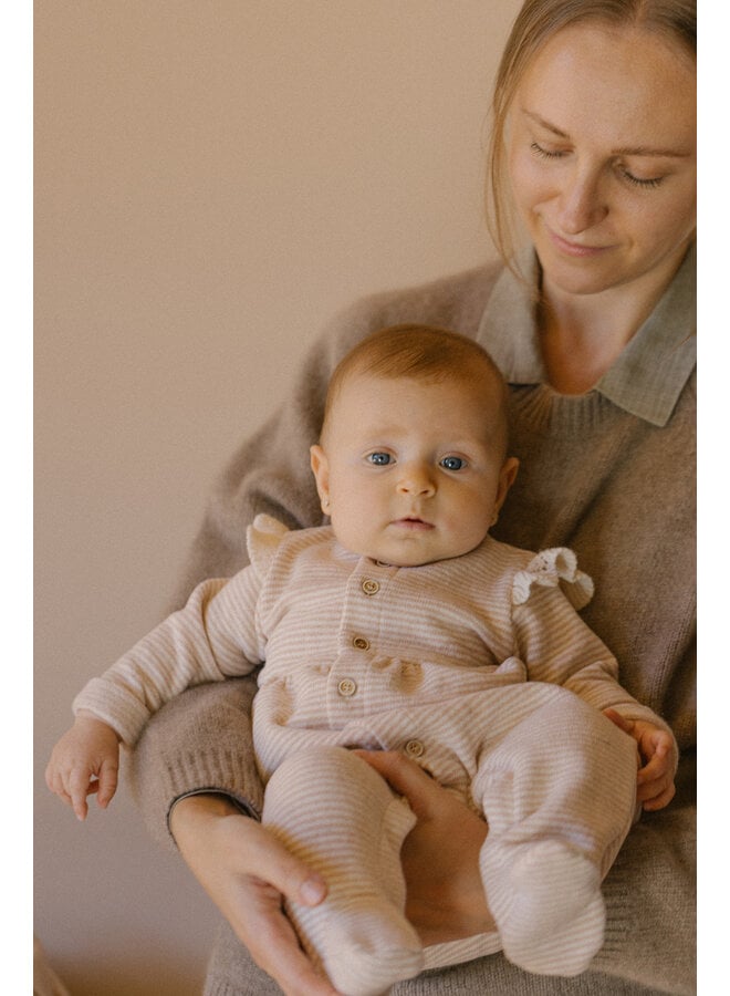 Orleans Girly Jumpsuit W/Feet - Nude - 1+ In The Family