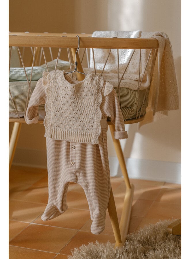 Orleans Girly Jumpsuit W/Feet - Nude - 1+ In The Family
