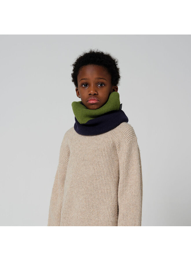 Sjaal Bee Real - Deep Dark Blue/Basil Green - Gosoaky