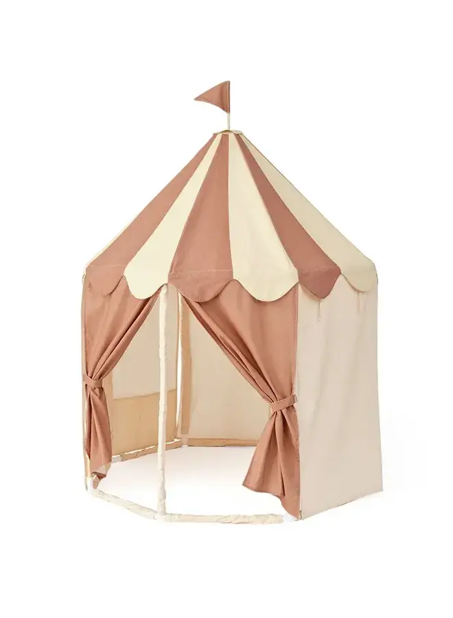 Speeltent Pavilion gestreept - Dusty Brown - Kid's Concept