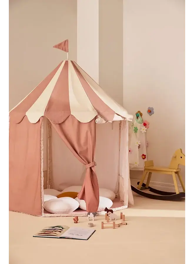 Speeltent Pavilion gestreept - Dusty Brown - Kid's Concept