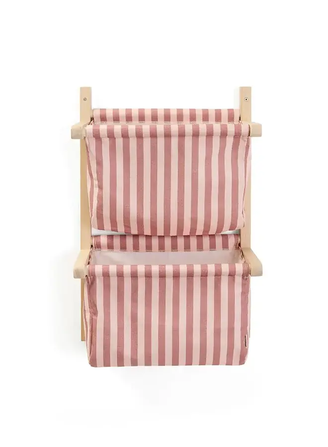 Wandopberger textiel gestreept - Clay Pink - Kid's Concept