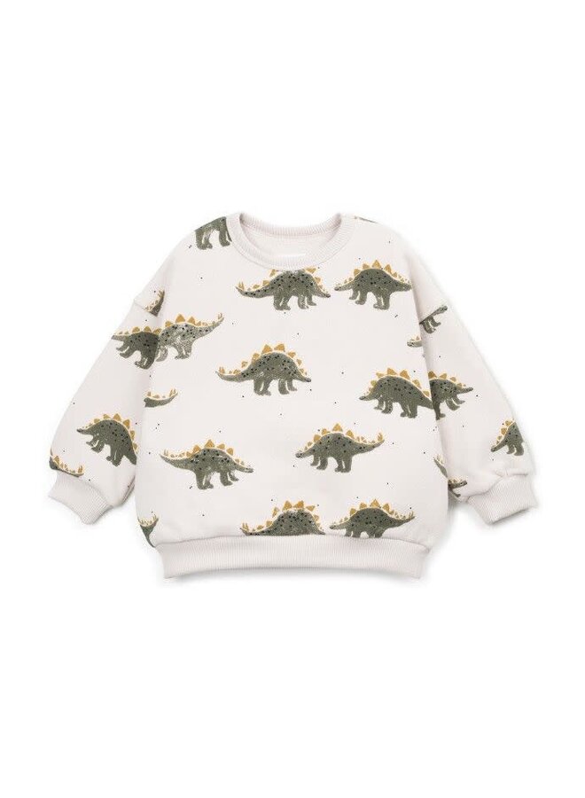 Printed Fleece Sweater - Dino - Play Up