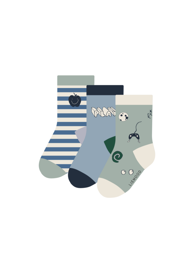 Silas Socks 3-Pack - Play mix - Liewood