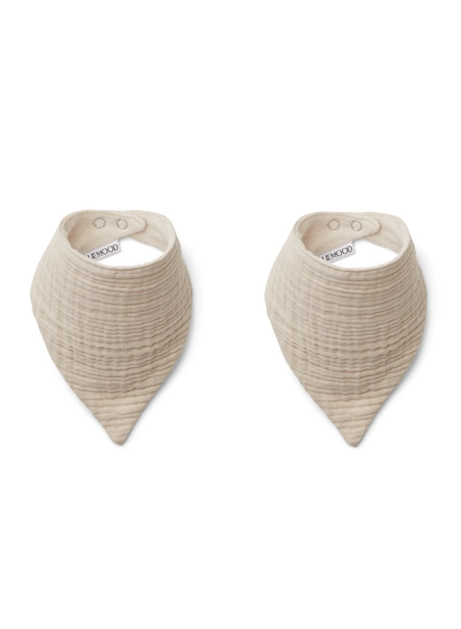 Andrea Bib 2-pack - Sandy - Liewood