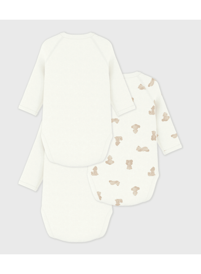 Set van 3 Body’s - Bear - Petit Bateau