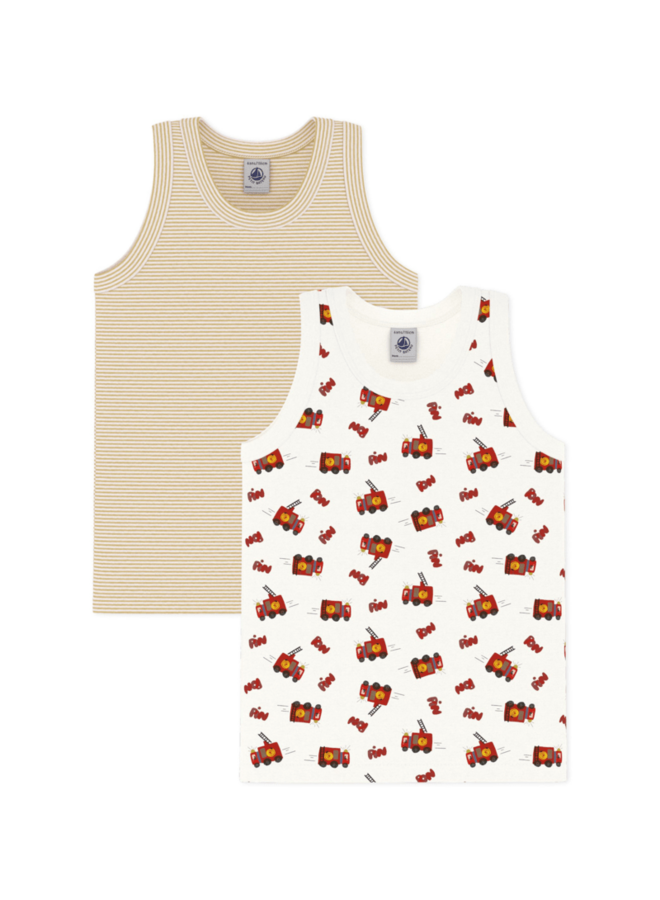 Set Kinderhemdjes - Brandweer - Petit Bateau