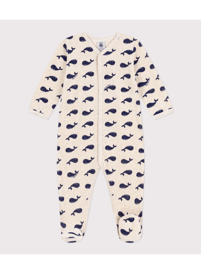 Fleece Pyjama - Walvis - Petit Bateau