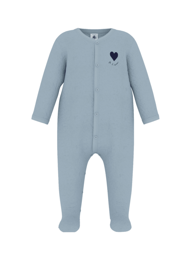Velours Pyjama - Soft Blue - Petit Bateau