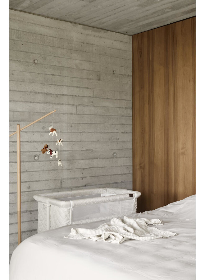 Wieg side-by-side - Natural Quilted - Clay - Quax
