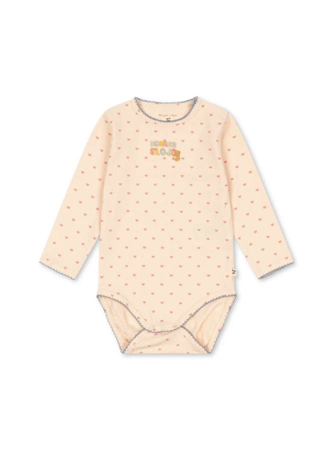 Longsleeve Newborn Body - Teddy Coeur - Konges Slojd