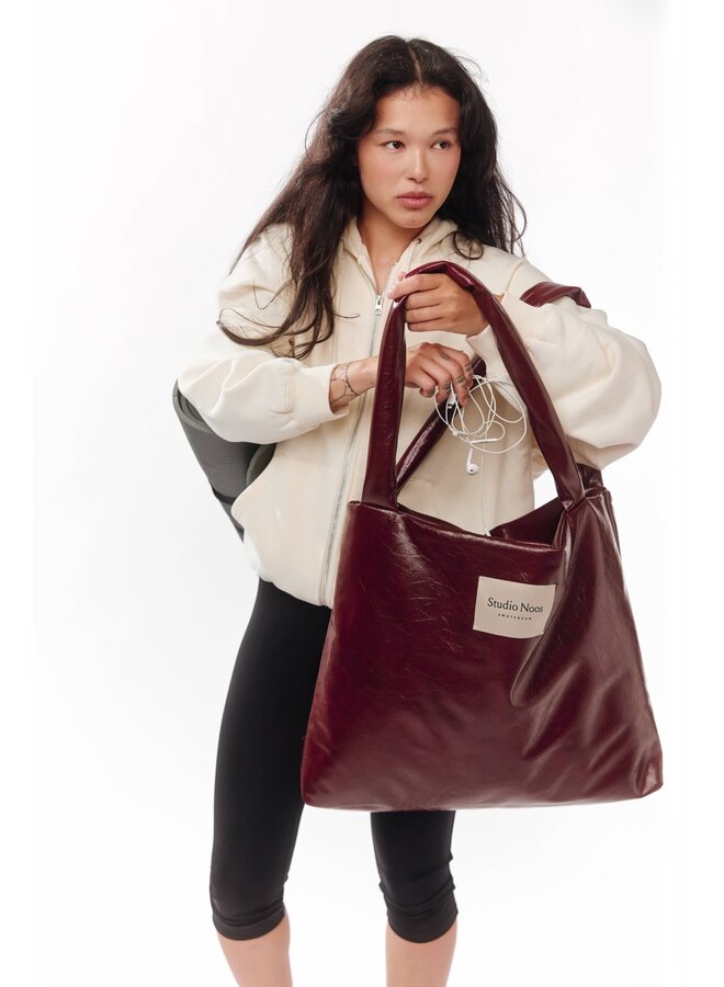 Mom Bag - Burgundy Vegan Leather - Studio Noos
