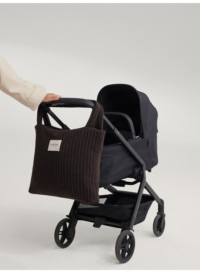Mom bag - Brown Flannel Chalkstripe - Studio Noos