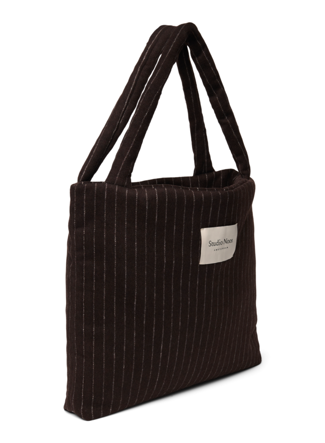 Mom bag - Brown Flannel Chalkstripe - Studio Noos