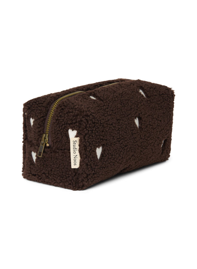 Chocolate Teddy Hearts Pouch - Studio Noos
