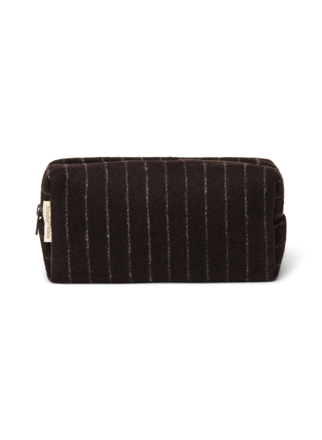 Flannel Chalkstripe Pouche - Brown - Studio Noos
