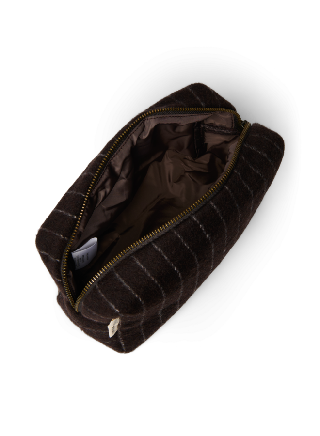 Flannel Chalkstripe Pouche - Brown - Studio Noos
