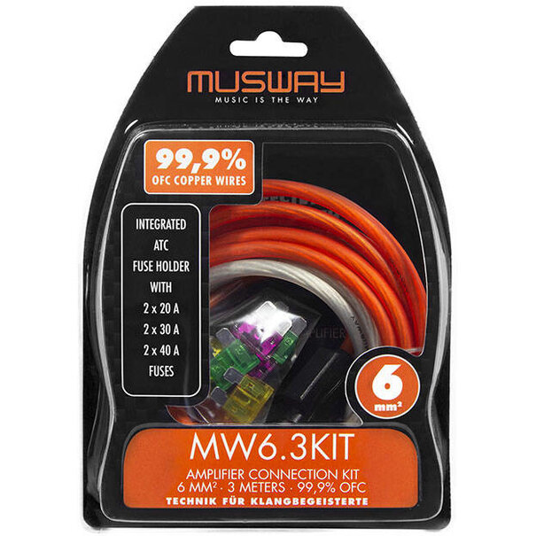 Musway MW6.3KIT 6 MM2 aansluit set  3m
