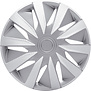 4-Delige J-Tec Wieldoppenset Lazio 14-inch zilver/carbon-look