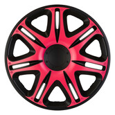 4-Delige J-Tec Wieldoppenset Nascar 13-inch zwart/roze
